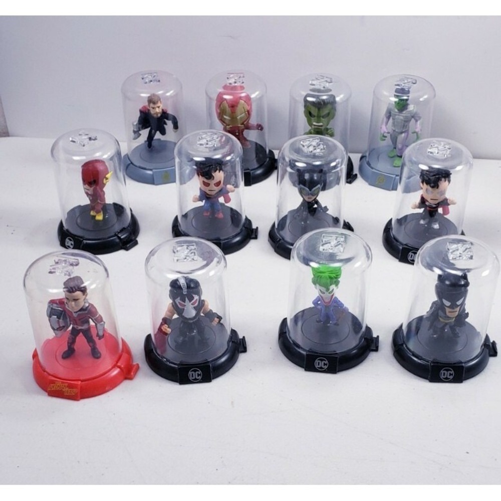 Lot of 12 Domez Figures Marvel Avengers and DC Figures
